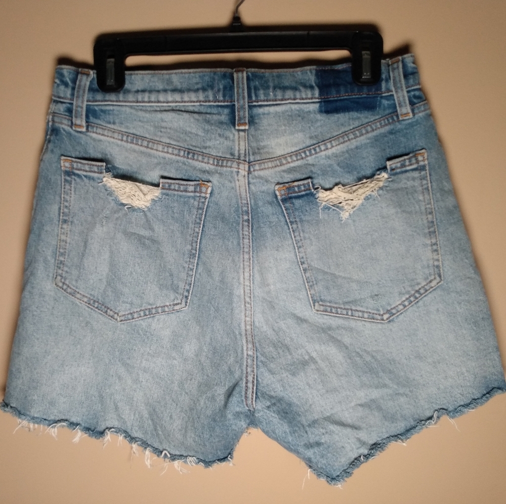 Abercrombie & Fitch Distressed Denim Women Jean Hi Rise 4" Shorts Size 29/8 - Picture 4 of 14